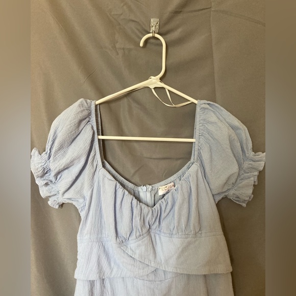 Baby Blue Rumors Ruffled Romper - Picture 3 of 4